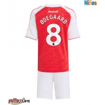 Camiseta Arsenal Martin Odegaard #8 Primera Equipación para niños 2025-26 manga corta (+ pantalones cortos)